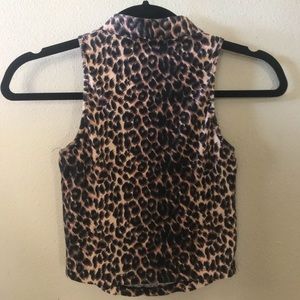 Cheetah print crop top
